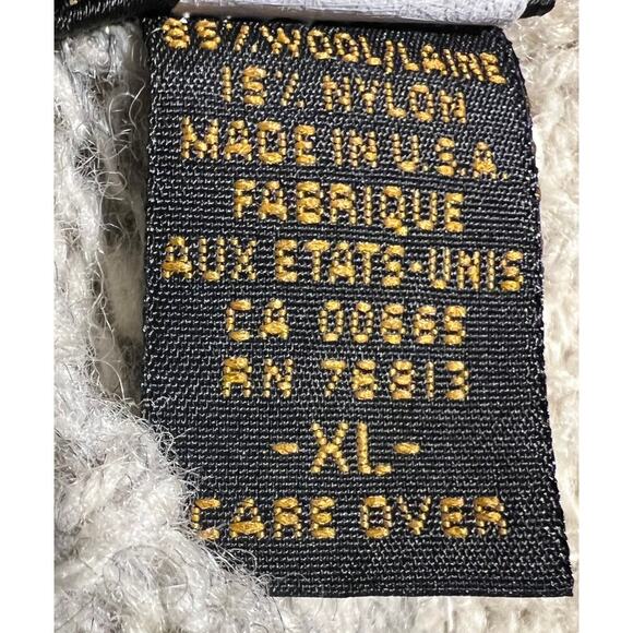 Vtg Eddie Bauer Men's Wool Blend Crewneck Sweater in Heathered Oatmeal Size XLT - Picture 7 of 7